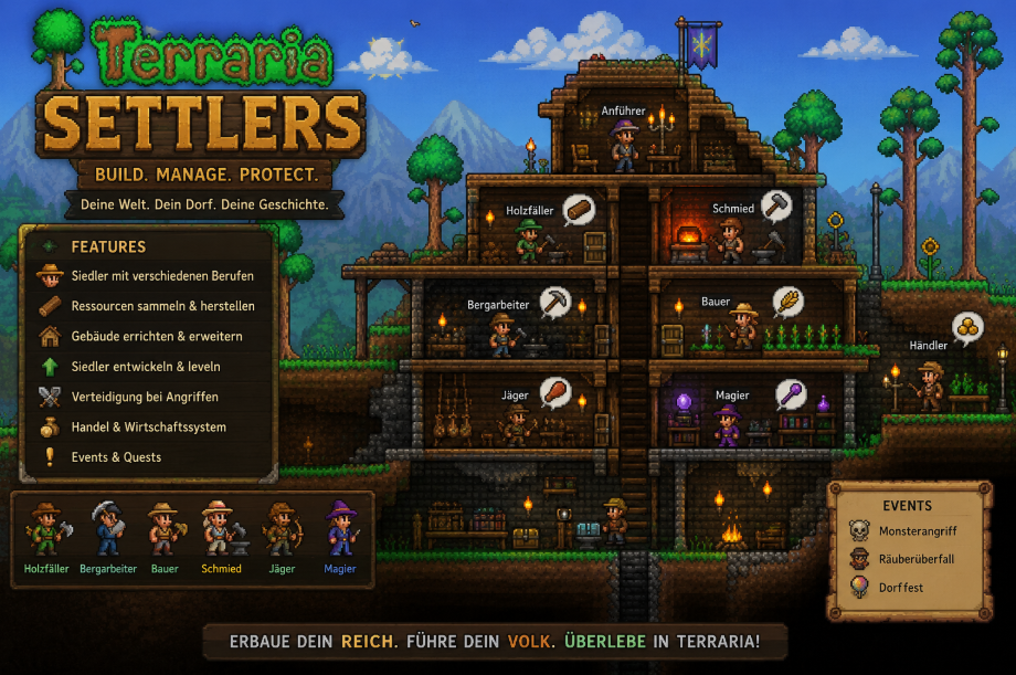Terraria Siedler-Mod